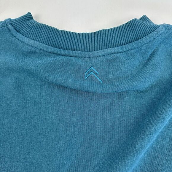 Oner Blue Active Sweatshirt Size L* Embroidered Logo Cropped Cotton Blend - Picture 12 of 12